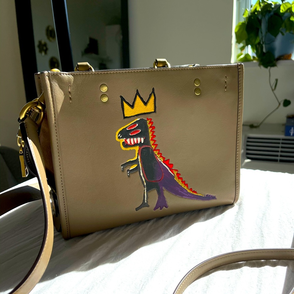 COACH X BASQUIAT ROGUE 25 SMALL LEATHER BAG